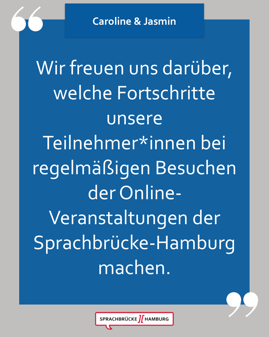 Erfahrung von zwei Online-Gesprächsleiterinnen bei Sprachbrücke-Hamburg e.V. zum 10-jährigen Jubiläum